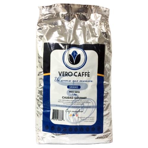 Café en grano tostado - Vero Caffé Paquete 1 kg