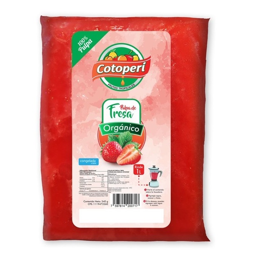Fresa pulpa - Cotoperí Paquete 1 kg