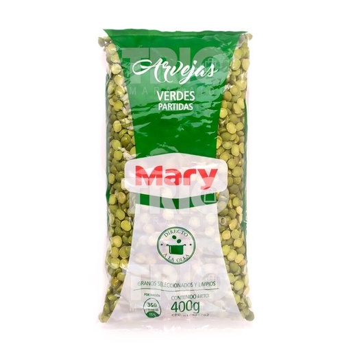 Arvejas verdes partidas - Mary Empaque 400 gr