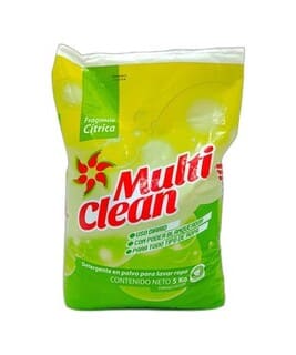 Detergente fragancia cítricos en polvo - Multi Clean Bolsa 5 kg